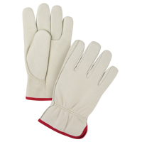 Premium Winter-Lined Driver's Gloves, Small, Grain Cowhide Palm, Fleece Inner Lining GTA Hardware Inc