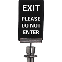 "Exit: Please Do Not Enter" Crowd Control Sign, 11" x 7", Plastic, English GTA Hardware Inc