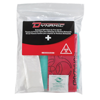 Trousse de premiers soins pour nettoyage de biorisques Dynamic, Dispositif m&eacute;dical Classe 1, Sac en plastique refermable GTA Hardware Inc