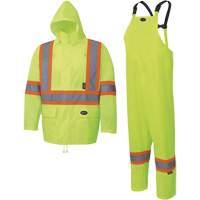 5619 150D Oxford Rain Suit, Polyester, 2X-Large, High Visibility Lime-Yellow GTA Hardware Inc