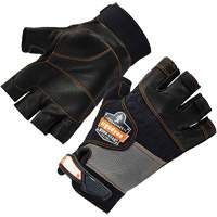 ProFlex 901 Half-Finger Leather Impact Gloves, Small, Grain Leather Palm, Hook & Loop Cuff GTA Hardware Inc