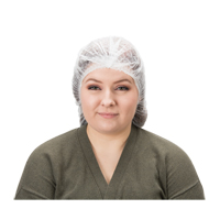 Bonnet bouffant pliss&eacute;, Polypropyl&egrave;ne, 19", Blanc GTA Hardware Inc