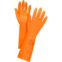 Orange Chemical-Resistant Gloves, Size 7, 13" L, Latex, Flock-Lined Inner Lining, 28-mil GTA Hardware Inc