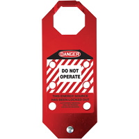 Stopout&reg; OSHA Danger Aluma-Tag Do Not Operate Hasp, Red GTA Hardware Inc