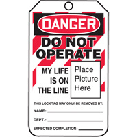 &eacute;tiquettes de verrouillage Do Not Operate Danger, Papier cartonn&eacute;, 3-1/4" la x 5-3/4" h, Anglais GTA Hardware Inc