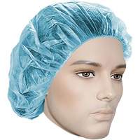 Bonnets bouffants, Polypropyl&egrave;ne, 18", Bleu GTA Hardware Inc