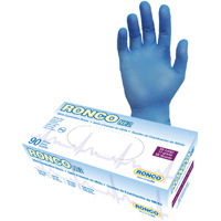Disposable Gloves, 2X-Large, Nitrile, 4-mil, Powder-Free, Blue GTA Hardware Inc