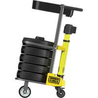 Chariot de transport avec plateau pour barri&egrave;re PLUS, 75' lo, M&eacute;tal, Jaune GTA Hardware Inc