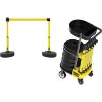 Chariot de transport avec plateau pour barri&egrave;re PLUS, 75' lo, M&eacute;tal, Jaune GTA Hardware Inc