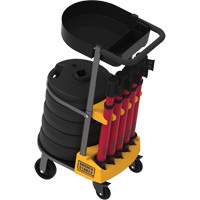 Chariot de transport avec plateau pour barri&egrave;re PLUS, 75' lo, M&eacute;tal, Jaune GTA Hardware Inc