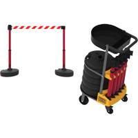 Chariot de transport avec plateau pour barri&egrave;re PLUS, 75' lo, M&eacute;tal, Jaune GTA Hardware Inc
