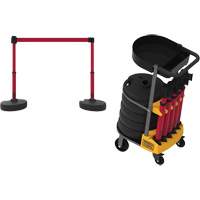 Chariot de transport avec plateau pour barri&egrave;re PLUS, 75' lo, M&eacute;tal, Jaune GTA Hardware Inc