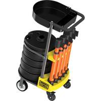Chariot de transport avec plateau pour barri&egrave;re PLUS, 75' lo, M&eacute;tal, Orange GTA Hardware Inc