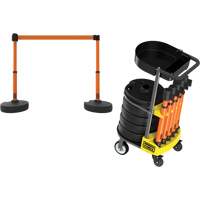 Chariot de transport avec plateau pour barri&egrave;re PLUS, 75' lo, M&eacute;tal, Orange GTA Hardware Inc