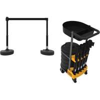 Chariot de transport avec plateau pour barri&egrave;re PLUS, 75' lo, M&eacute;tal, Noir GTA Hardware Inc