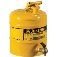 Safety Shelf Can, Type I, Steel, 5 US gal., Yellow, FM Approved GTA Hardware Inc