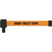 Cassette de banni&egrave;re PLUS, Danger - Forklift Traffic, 15', Ruban Orange GTA Hardware Inc