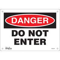 Enseigne Do Not Enter, 7" x 10", Aluminium, Anglais GTA Hardware Inc