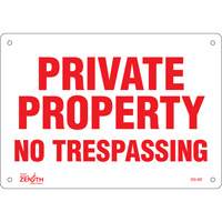 Enseigne Private Property, 7" x 10", Plastique, Anglais GTA Hardware Inc