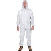 Hooded Coveralls, Medium, White, SMS GTA Hardware Inc