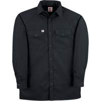 Twill Work Shirt with Snap, Men's, Small, Black GTA Hardware Inc