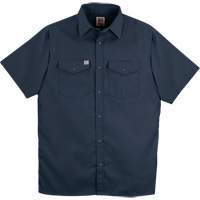 Twill Short-Sleeved Work Shirt with Snap, Men's, Small, Navy Blue GTA Hardware Inc