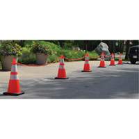 Traffic Cone & Chain Kit, 28", Orange, 4" & 6" Reflective Collar(s) GTA Hardware Inc