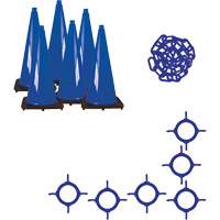 Traffic Cone & Chain Kit, 28", Blue GTA Hardware Inc