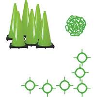Traffic Cone & Chain Kit, 28", Green GTA Hardware Inc