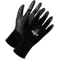 Coated Gloves, 10, Bi-Polymer Coating, 15 Gauge, Nylon Shell GTA Hardware Inc