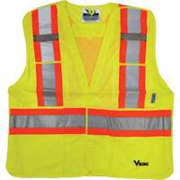 Safety Vest, High Visibility Lime-Yellow, 2X-Large/3X-Large, Polyester GTA Hardware Inc