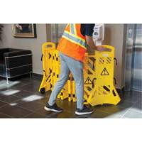Barri&egrave;re mobile portative, 40" h x 13' lo, Jaune GTA Hardware Inc