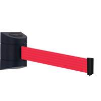 TensaBarrier&reg; Wall Mounted Unit, Plastic, Screw Mount, 30', Red Tape GTA Hardware Inc