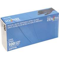 Gants jetables de calibre m&eacute;dical r&eacute;sistants &agrave; la perforation, Grand, Nitrile, 5 mils, Sans poudre, Noir, Classe 2 GTA Hardware Inc
