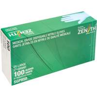 Puncture-Resistant Medical-Grade Disposable Gloves, 2X-Large, Nitrile, 3.5-mil, Powder-Free, Blue, Class 2 GTA Hardware Inc