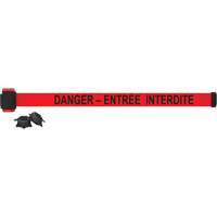 Wall Mount Barrier, Plastic, Magnetic Mount, 7', Red Tape GTA Hardware Inc