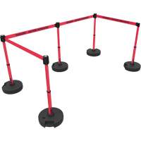 Plus Barrier Post Set, Plastic, 42" H, Red Tape, 15' Tape Length GTA Hardware Inc
