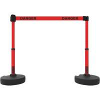 Plus Barrier Post Set, Plastic, 42" H, Red Tape, 15' Tape Length GTA Hardware Inc