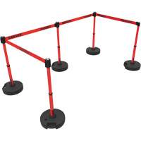 Plus Barrier Post Set, Plastic, 42" H, Red Tape, 15' Tape Length GTA Hardware Inc