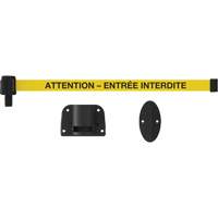 Plus Wall Mount Barrier System, Plastic, Screw Mount, 15', Yellow Tape GTA Hardware Inc