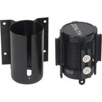 Wall Mount Barrier with Magnetic Tape, Steel, Screw Mount, 7', Black Tape GTA Hardware Inc