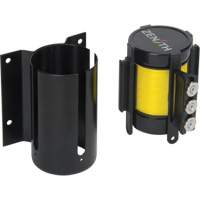 Wall Mount Barrier with Magnetic Tape, Steel, Screw Mount, 12', Yellow Tape GTA Hardware Inc
