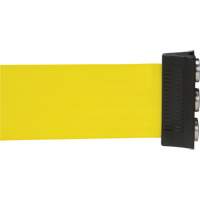Wall Mount Barrier with Magnetic Tape, Steel, Screw Mount, 12', Yellow Tape GTA Hardware Inc