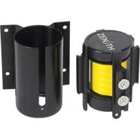 Wall Mount Barrier with Magnetic Tape, Steel, Screw Mount, 7', Yellow Tape GTA Hardware Inc