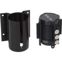 Wall Mount Barrier with Magnetic Tape, Steel, Screw Mount, 12', Black Tape GTA Hardware Inc