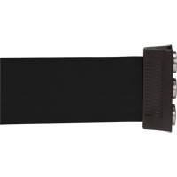 Wall Mount Barrier with Magnetic Tape, Steel, Screw Mount, 12', Black Tape GTA Hardware Inc