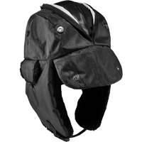 Chapeau de trappeur avec fermeture &agrave; glissi&egrave;re N-Ferno, Doublure en Polyur&eacute;thane/Satin, Moyen/Petit, Noir GTA Hardware Inc