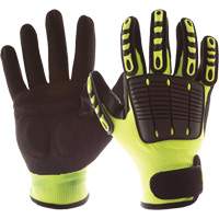 Back Tracker Impact Gloves with Back of Hand Protection, Small, Nitrile Palm, Hook & Loop Cuff GTA Hardware Inc