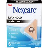 Nexcare Max-Hold Waterproof Bandages, Hand/Heel, 3-1/2", Plastic, Sterile GTA Hardware Inc