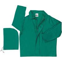 Dominator Limited Flammability Rain Jacket, Polyester/PVC, Large, Green GTA Hardware Inc
